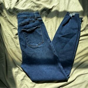 Stylish Blue Distressed Jeans